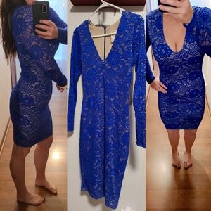 Rubber Ducky Produts Inc. Blue lace dress.